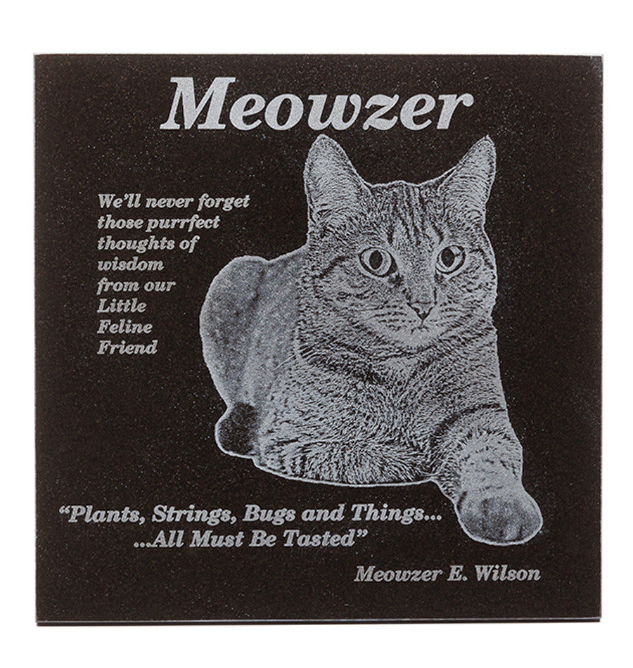 Cat Lovers Granite Memorial Plaque