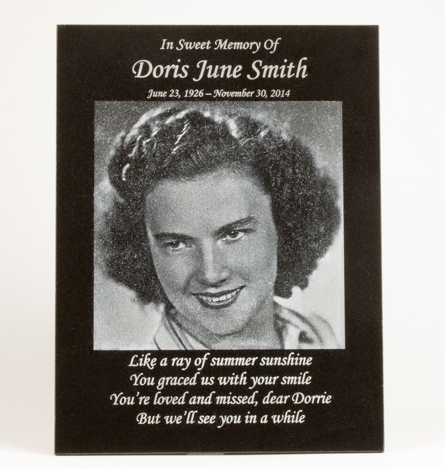 Engraved Granite Memorial Plaque