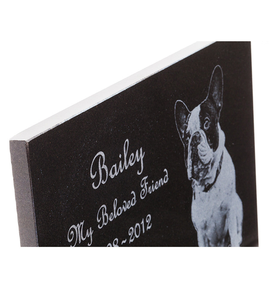 Granite Pet Memorial Plaque with Headstone Easel