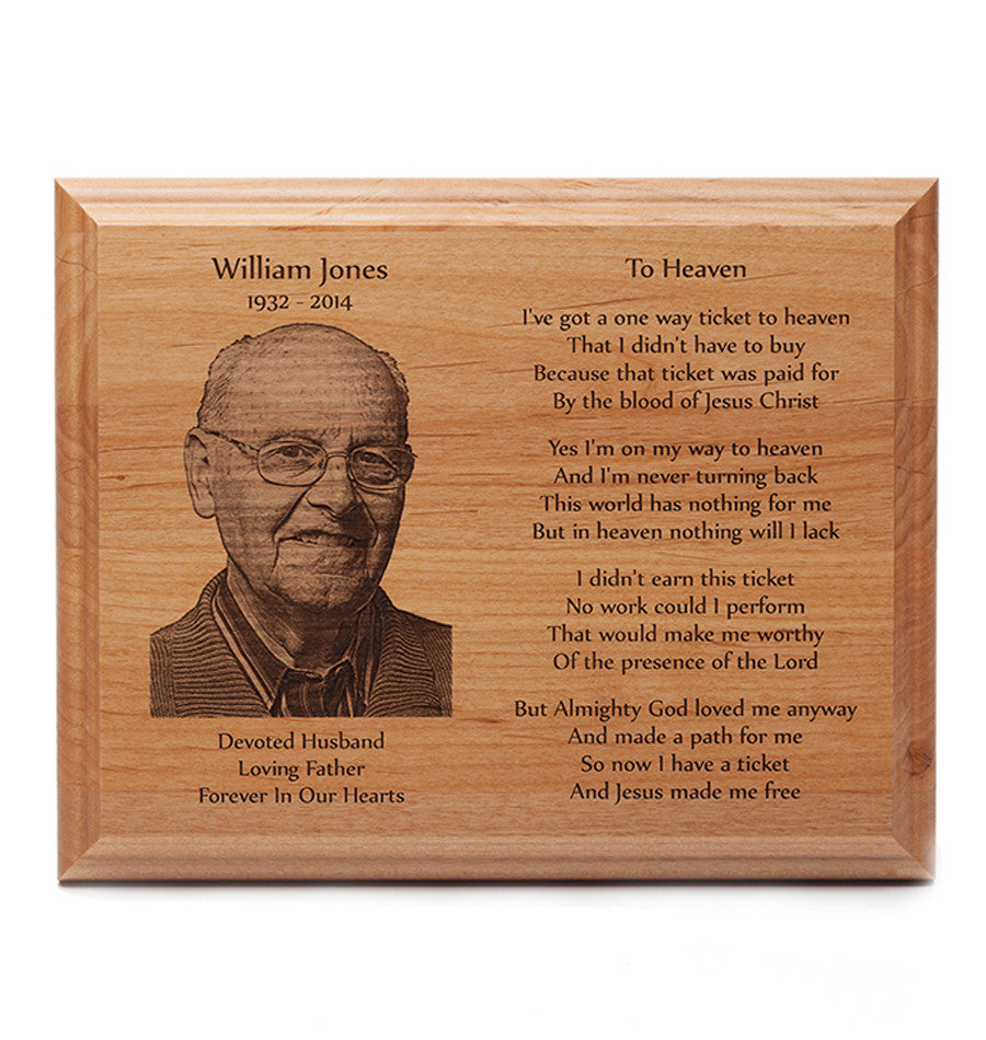 Wooden Memorial Plaque