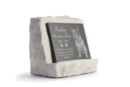 Granite Pet Memorial Plaque with Headstone Easel