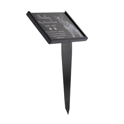 Granite Dog Memorial Plaque with Garden Stake