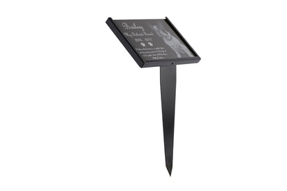 Granite Dog Memorial Plaque with Garden Stake